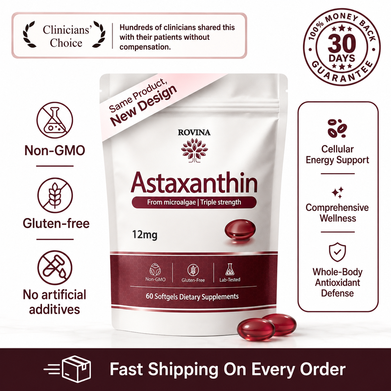 Rovina Astaxanthin - Natures Most Popular Antioxidant